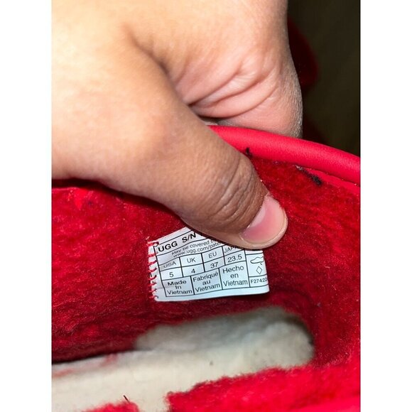 UGG Red Classic Clear Mini Waterproof Boots Women’s Size 5 - Picture 5 of 9